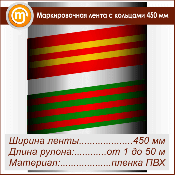 Маркировочная лента с кольцами (ширина 450 мм, самоклеящаяся плёнка)