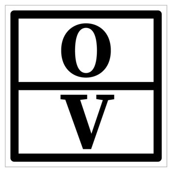 Знак отходов 5 класса опасности, V (металл, 300х300 мм)